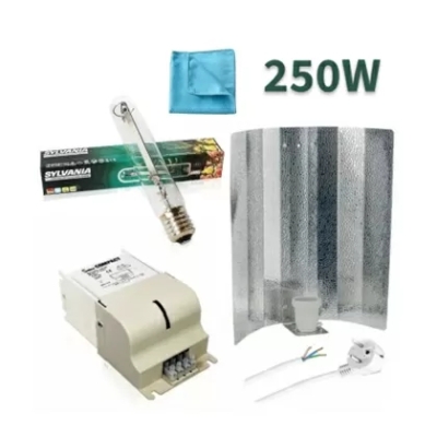 Sylvania 250W - komplet ndriçimi për serra + leckë pastrimi falas për reflektorët dhe llambat