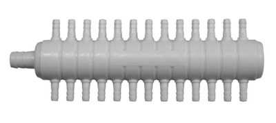 Plastic coupler for air and water with 26 outputs