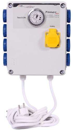 Timer Box II 8x600W ngrohje - kuti timer + ngrohje për ndezjen e njëkohshme të disa llambave