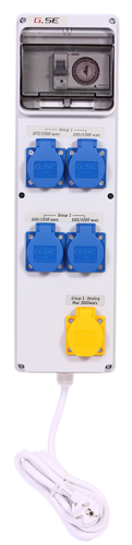 GSE Timer Box III 4x600W - kuti timer + ngrohje për ndezjen e njëkohshme të disa llambave
